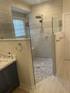 Walk-in shower remodel
