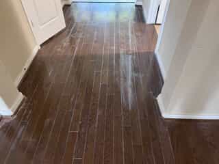 LiveWell repaired area after tape pulled off the finish.