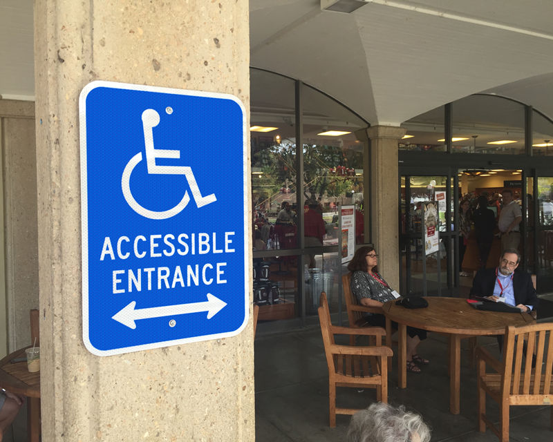 ADA Approved Handicap Entrance Sign