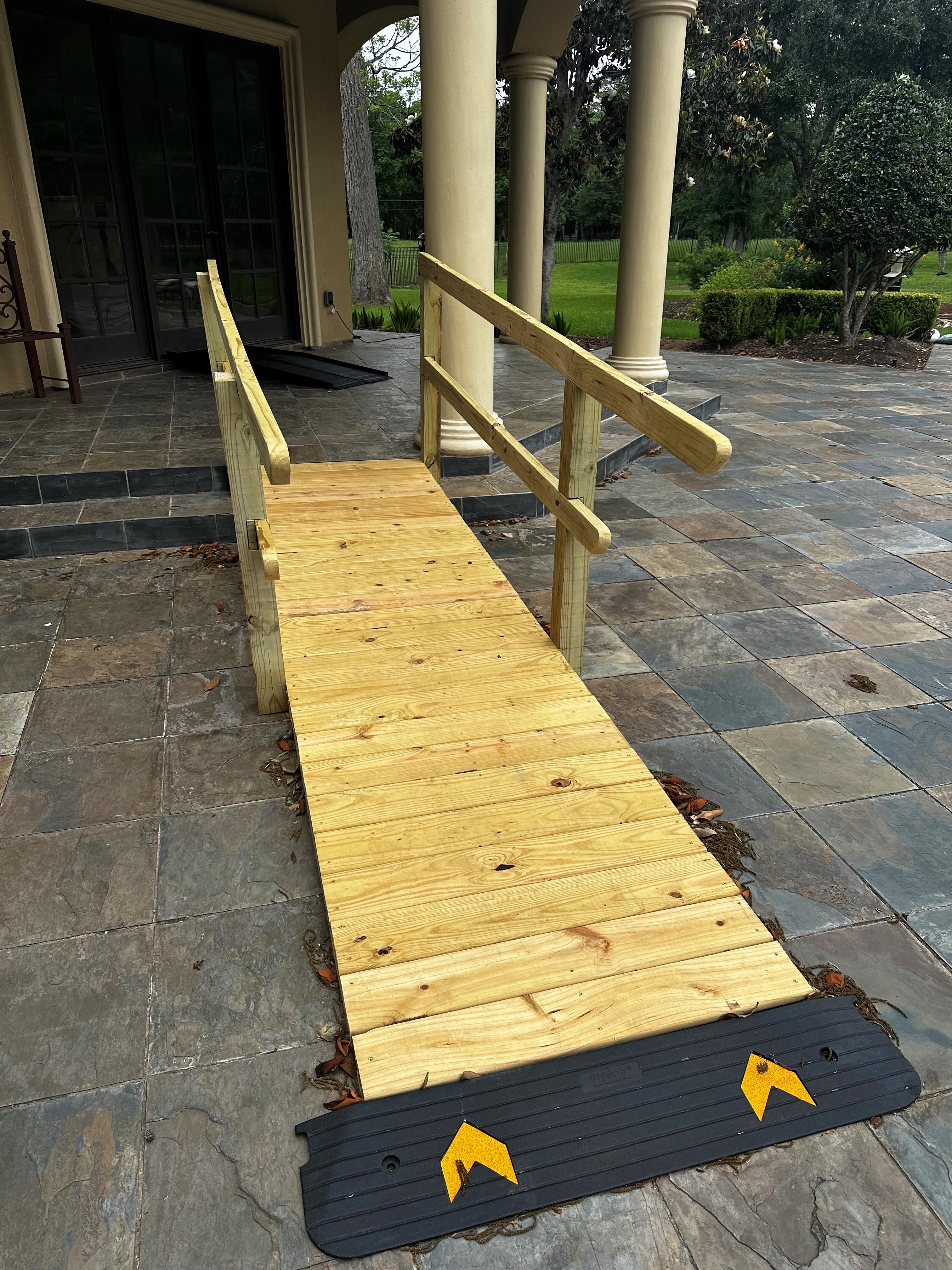 Custom built ramp